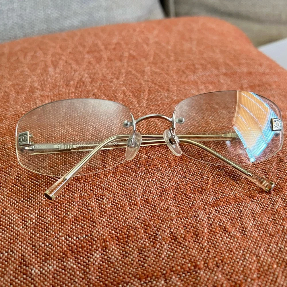CHANEL Gold Rimless Glasses - Picture 1 of 12